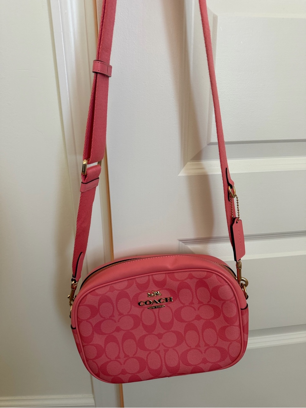 Coach “Pink Lemonade” Signature Canvas Crossbody